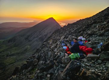 Climbers on the In Pinn