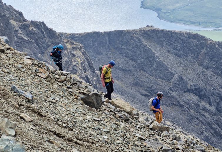 Climbers descending the Cuillin Ridge